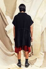 Load image into Gallery viewer, SL27 SANTALI RUCHE FLARE TOP - OBSIDIAN