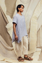 Load image into Gallery viewer, SL27 SANTALI RUCHE FLARE TOP - RESORT STRIPE