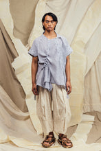 Load image into Gallery viewer, SL27 SANTALI RUCHE FLARE TOP - RESORT STRIPE