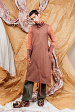 Load image into Gallery viewer, AW25 SHURI  RUCHE TUNIC DRESS - CEDARWOOD CHECK