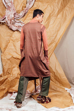 Load image into Gallery viewer, AW25 SHURI  RUCHE TUNIC DRESS - CEDARWOOD CHECK