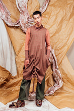 Load image into Gallery viewer, AW25 SHURI  RUCHE TUNIC DRESS - CEDARWOOD CHECK