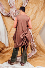 Load image into Gallery viewer, AW25 SHURI  RUCHE TUNIC DRESS - CEDARWOOD CHECK