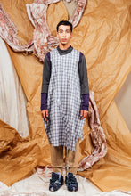Load image into Gallery viewer, AW25 SHURI  RUCHE TUNIC DRESS - DOVE PLAID