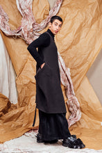 Load image into Gallery viewer, AW25 SHURI  RUCHE TUNIC DRESS - ONYX JACQUARD