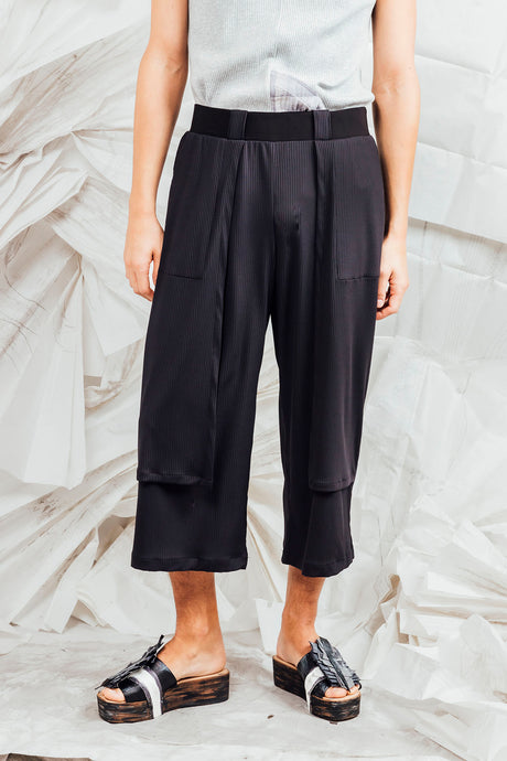 SL25 TORHI WIDE LEG PANTS - OBSIDIAN RIB