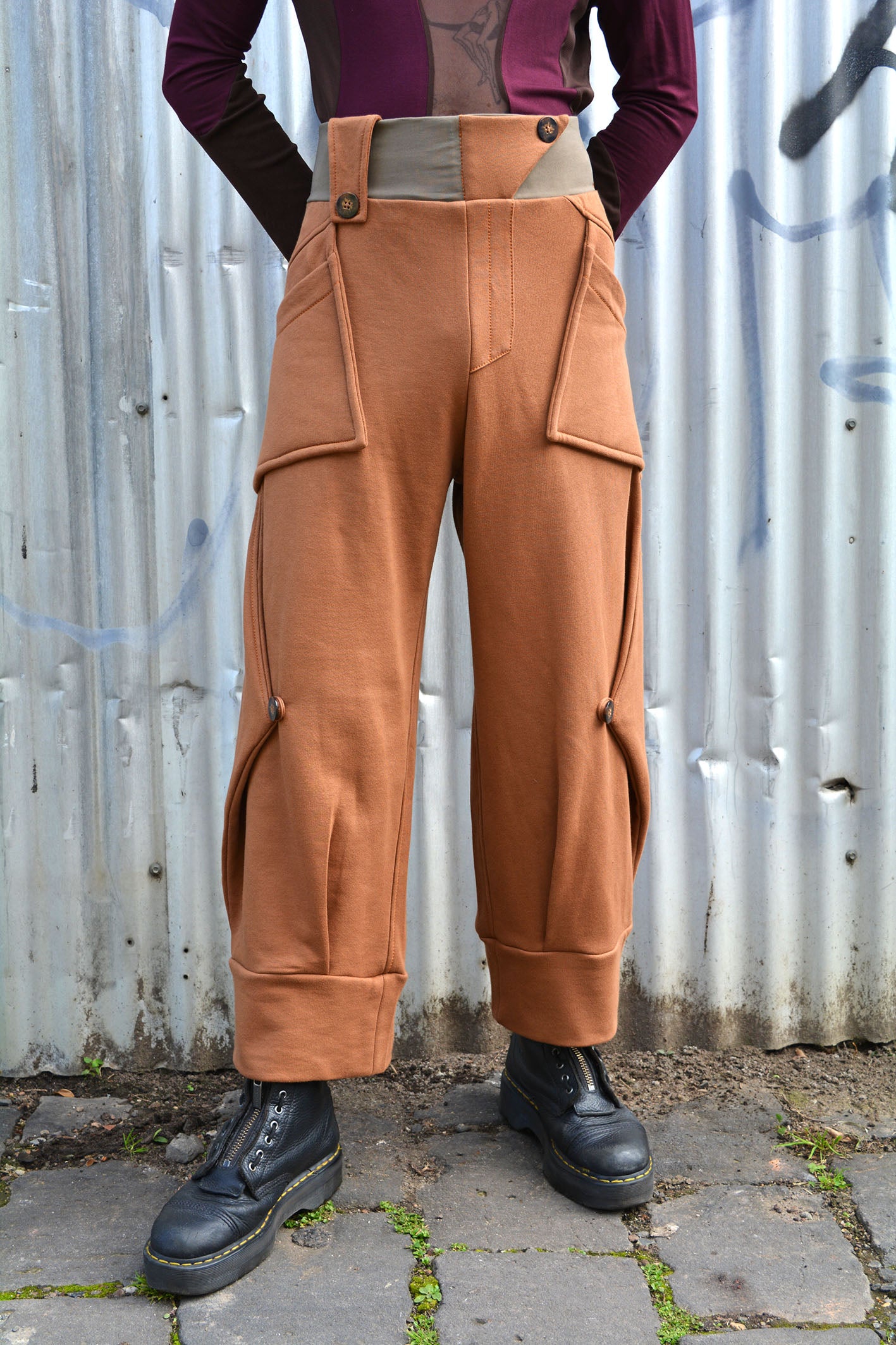 AW25 ORIME WIDE FOLD PANTS - TOFFEE