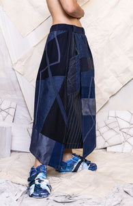 RS25 TAHNI ZERO WASTE SKIRT - ARTISAN DENIM