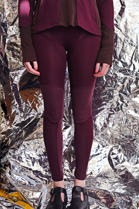 AW23 TARAN PANELED LEGGINGS - MERLOT