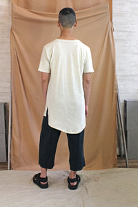 Men's Cream Marle Cotton Viscose Jersey Tee