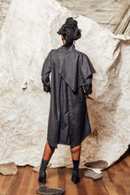 Load image into Gallery viewer, unisex wool charcoal scarf tunic dress 