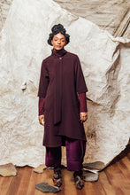 Load image into Gallery viewer, unisex wool merlot long jacket 