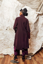 Load image into Gallery viewer, unisex wool merlot long jacket 