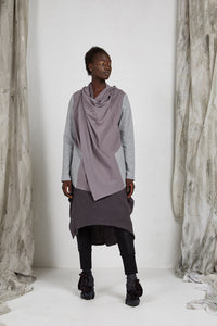 Unisex Waterfall Drape jacket in Viscose Ponti Knit