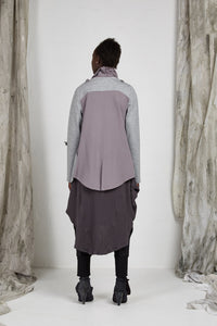 Unisex Waterfall Drape jacket in Viscose Ponti Knit