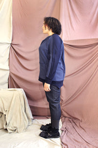 MW21 MECHI OVERSIZE JUMPER - INDIGO