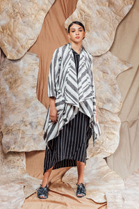 SL23 ZAYRA DRAPE JACKET - RESORT STRIPE