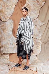 SL23 ZAYRA DRAPE JACKET - RESORT STRIPE