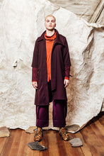 Load image into Gallery viewer, unisex wool merlot long jacket 