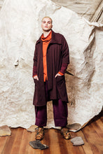 Load image into Gallery viewer, unisex wool merlot long jacket 