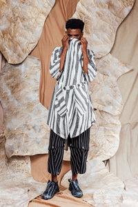 SL23 ZAYRA DRAPE JACKET - RESORT STRIPE