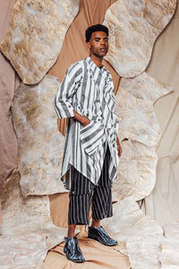 SL23 ZAYRA DRAPE JACKET - RESORT STRIPE