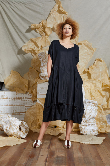Ethical Black Linen Dress