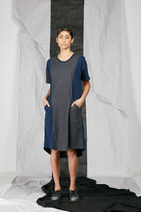 Kimono Sleeve Knit Tee Shirt Dress with Pockets